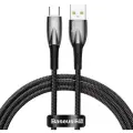 Кабель Baseus Glimmer Series Fast Charging Data Cable USB to Type-C 100W 1m, Black (CADH000401)