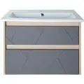 Тумба подвесная под раковину АСБ-Мебель Диана Grey 75 см МДФ