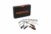 Набор инструмента KENDO, трещотка 1/4, 42 предмета, с кейсом