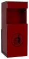Урна уличная металлическая УП (пристенная) (Бордовая)