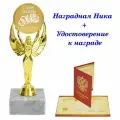 Кубок подарочный С Днем свадьбы, награда, Ника, статуэтка, приз / удостоверение в комплекте