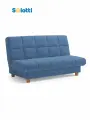 Диван 2-местный раскладной, Salotti Комфорт, рогожка Laguna, синий