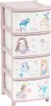 Комод для вещей пластиковый детский, 4 секции