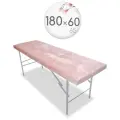Чехол для кушетки и массажного стола, велюр, 180x60 см, персиковый