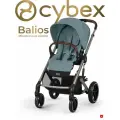 Cybex Balios S Lux Коляска (2025) рама Bronze/ручка Brown/текстиль Stormy Blue с дождевиком