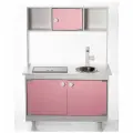 Детская кухня SITSTEP с интерактивной плитой (со звуком и светом) розовые фасады