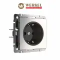 Розетка Werkel W1171002, 16 А, с заземлением, глянцевый никель