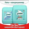 LAMM Микс Набор (2 шт в коробе) Гель для стирки COLOR 5 л + Кондиционер для белья Альпийская свежесть 5 л