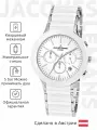 Наручные часы JACQUES LEMANS High Tech Ceramic, белый/серебряный