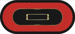 Сукно для покера овальное 180х80 см - LUXE
