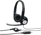 Компьютерная гарнитура наушники Logitech Stereo Headset H390, черный