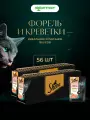 Влажный корм Sheba Ломтики в соусе пауч для кошек Форель и креветки, 75 г х 56 шт.
