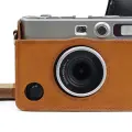Стильная ретро сумка из искусственной кожи для фотоаппарата Instax Mini, удобный чехол для хранения и защиты цифровой камеры, коричневый аксессуар для фотографов