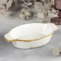 Форма для запекания овальная Доляна «Космос», 500 мл, 22×13×4,5 см, цвет белый