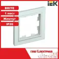 BRITE Рамка 1 пост РУ-1-БрЖ жемчуг | код BR-M12-K36 | IEK ( 1шт )