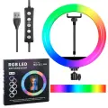 Селфи кольцо 26 см (10) JBH MJ26 RGB LED с держателем для телефона, черный