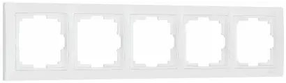 Рамка из пластика на 5 постов Werkel Snabb basic W0052001 белый