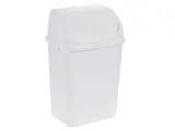 Ведро для мусора 18л 'Камелия', белое, пластиковое, с крышкой, 23х29х47см