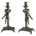 Подсвечники Alberti Livio Купидон, 2 шт, металл, настольный, 1 свеча на каждый, бронзовые