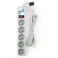 Сетевой фильтр Power Cube SPG-B-6Ext, 5 розеток, с/з, 10А / 2200 Вт 5 1.9 м 2.25 кв. мм 324 мм 52 мм 41 мм белый