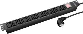 Блок распределения питания NTSS NTSS-PDU-DA2039 гор. размещ. 12xC13 базовые 16A Schuko 2м