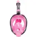 Полнолицевая маска для плавания (снорклинга) SARGAN Галактика Премиум цвет черный/розовый детская