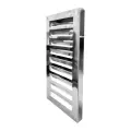Решетка вентиляционная 550х900мм с внутренними жалюзями из нержавеющей стали