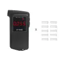 Цифровой алкотестер Портативный алкотестер с 10 мундштуками AT-858 Точный и быстрый анализатор алкоголя в выдыхаемом воздухе