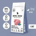 Корм сухой Bowl Wow NATURAL SUPER PREMIUM KITTEN для котят индейка, курица, черника, 1,5 кг