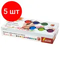Комплект 5 шт, Краски акриловые по ткани остров сокровищ 12 цветов по 25 мл, 191694