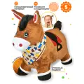 Прыгун Плюшевая Лошадка Звёздочка, детская надувная развивающая игрушка-тренажер (в комплекте с платком-банданой)