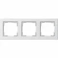 Рамка установочная Gira Е2, 021322, 3 поста, цвет белый глянцевый