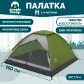 Палатка туристическая 2 местная JUNGLE CAMP Lite Dome 2. Москитная сетка на двери. Легкая. Простая и быстрая установка.