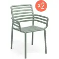 Комплект из 2-х садовых обеденных кресел NARDI Doga, цвет мятный