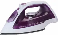 Утюг Energy EN-348 Бело-фиолетовый, подошва керам, 2,6кВт, пар, спрей, пар. удар, самоочистка 270081