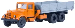 Модель коллекционная автоистория ЯАЗ-210 бортовой оранжевый/серый