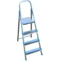 Стремянка стальная, 4 ступени, цвет серебристый, Zalger, арт. 711-4