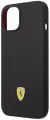 Ferrari для iPhone 14 чехол Liquid silicone with metal logo Hard Black (MagSafe)