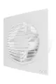 Вентилятор накладной SLIM D125 обр. клапан Matt white DICITI