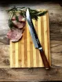NIHONTO Японский кухонный нож Янагиба (Yanagiba). Профессиональный кованый нож для разделки с односторонней заточкой. Сталь AUS-8. Длина лезвия 26,8 см.