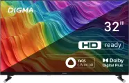 32 Телевизор Digma DM-LED32SBB32, HD, черный, смарт ТВ, YaOS