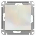 Systeme Electric AtlasDesign Жемчуг Переключатель 2-клавишный перекрестный, 2 x сх. 7, 10АХ, механизм, ATN000473