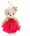 Подвеска Мишка в юбке с розой