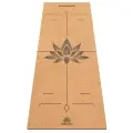 Коврик для йоги и фитнеса пробковый Yogamatic, Лотос, 183x66x0.4 см