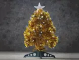 Настольная оптоволоконная ёлка Голди, золотая, 45 см, контроллер, Edelman