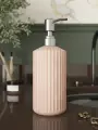 Дозатор для жидкого мыла Chloe Slim с металлической хромовой помпой 250 мл, бетон, розовый глянцевый