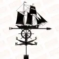 Флюгер на крышу Парусник 700х640мм чёрный