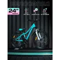 Велосипед детский 24 Aria Queen MS243DW рама 12, аквамарин, на рост 130-155см, SHIMANO, горный городской скоростной, подростковый для девочки, в коробке