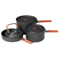 Набор портативной посуды Fire-Maple FEAST 4 BLACK из алюминия на 4-5 персон BLACK, FEAST 4 BLACK