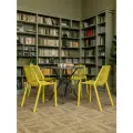 Комплект садовой мебели: серый стол Royal Family TOM + 4 желтых стула NICO